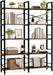 5 Tier Bookshelf, Bookcase with 10 Open Display Shelves