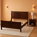 Home Furnishings - Louis Philippe - Wood - Queen Sleigh Bed with Curved Details, Slim Legs, Traditional Style, Geometric Form - Bedroom - Cappuccino - 202411Q