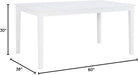 Elegant White Sixty Inch Contemporary Dining Table