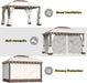 Outdoor Patio Gazebo 10×13 Heavy Duty Gazebos with Mosquito Netting & Double Roof Metal Steel Frame Canopy Gazebo Tent Shelter for Patio Lawn Backyard Garden