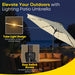 Patio LED Umbrella with Light | Solar Outdoor Umbrella | Market Table Parasol with Push Button Tilt and Crank, with Sturdy Pole & Fade Resistant Canopy, Easy to Set