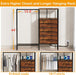 Dresser for Bedroom with Hanging Rack, 3 Drawers Closet with Charging Station, Fabric Chest of Drawers with Clothes Rack, Storage Organzier for Hallway Entryway, Brown