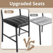 Dining Table Set for 4, Kitchen Table with Upholstered Bench and 2 Chairs, Kitchen Table and Chairs Set for Small Space, Apartment, Grey