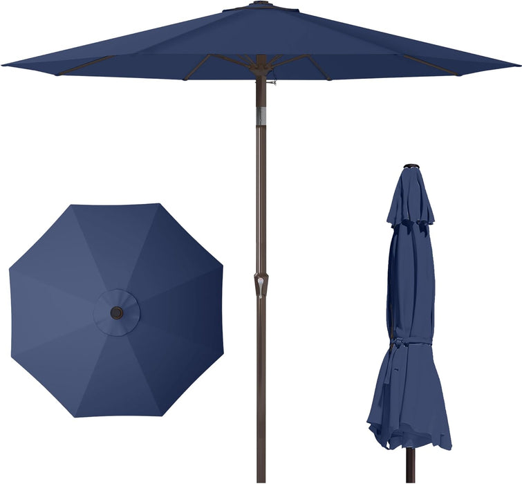 Patiokingdom 11FT Patio Umbrella,Outdoor Market Table Umbrella with Push Button Tilt and Crank,8 Sturdy Fiberglass Ribs,Uv Protection for Pool,Backyard,Garden,Deck