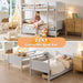 Grey SolidWood Twin Loft Bunk Bed BuiltInStorageDrawers