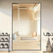 72"X44" Oversized Black Full Length Mirror, Floor Standing or Wall Mounted with Hanging Kit, Shatterproof Tempered Glass Mirror for Living Room, Bedroom, Dressing Room, Gym