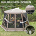 Pop up Screen House Tent for Camping 11.5 X 9.8 Ft, Instant Screened Gazebo Canopy with Netting, Portable Shelter Enclosure for Outdoor, Backyard, Khaki