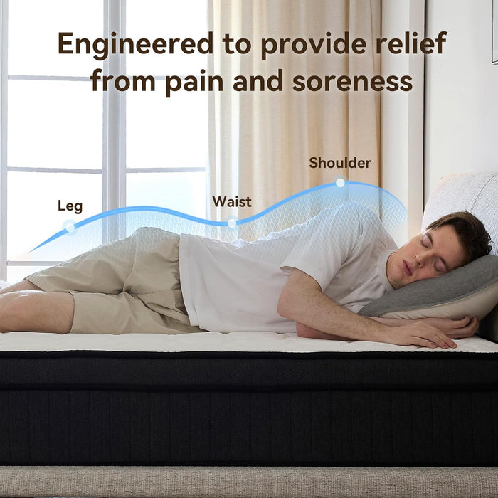 CertiPUR-US Certified 10 Inch Queen Hybrid Memory Foam Mattress