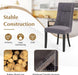 Upholstered Dining Chairs Set of 2, Channel Tufted Kitchen Chairs W/High Backrest, Rubber Wood Side Chairs, Padded Seat, Modern Fabric Armless Accent Chairs for Restaurant, Living Room