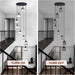 8 Lights Crystal PendantLight Ceiling Chandelier Black