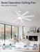 Professional 60 Inch White Ceiling Fan IntegratedControls