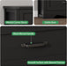 Dresser for Bedroom with 6 Drawers, 48" Wide Wood Chest of Drawers with Deep Drawers & Mental Handle, Modern Dresser TV Stand, Wooden Closet Storage Organizer for Living Room, Hallway, Entryway, Black