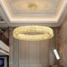 32 Inch Chandelier Glam Dimmable LED Crystal Chandeliers Luxury round Pendant Lighting Fixtures for Dining Room Bedrooms Gold