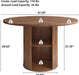 47 Inch round Dining Table for 4, Kitchen Table Dinner Table with 2-Layer Storage Shelf and Wood Slide Door for Home Dining Room Living Room (Walnut)