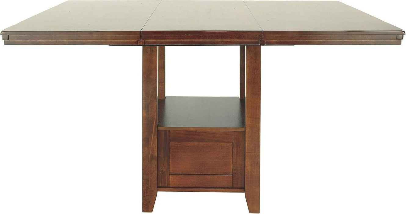 Ralene Traditional 36" Counter Height Dining Room Extension Table, Medium Brown