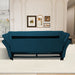 Blue Queen Size ThreeInOne Convertible Sleeper Sofa