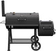 Highland Offset Charcoal Smoker and Grill with 900 Sq. In. Cooking Area in Black