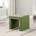 Modern Channel Tufted Velvet Ottoman Home Décor|Ottoman for Living Room & Bedroom - Green