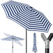 Patio Market Outdoor Table Umbrella with Push Button Tilt and Crank, Large Sun Umbrella with Sturdy Pole & Fade Resistant Canopy, Easy to Set