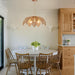 Farmhouse Chandeliers for Dining Room, 3-Light Rattan Boho Chandelier Light Fixture Hand Woven Wicker Pendant Light 24", Coastal Hanging Pendant Light for Kitchen Island Bedroom Living Room