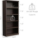 Bookshelf, Open Storage 70 Inch Tall 5 Shelf Bookcase, Floor Standing Bookshelves and Bookcases, Book Case for Farmhouse Library Office Bedroom Kids, Dark Cherry - 5 Tier