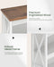 4-Tier Bookcase, 42.9" Floor Standing Organizer Shelf, Corner Book Stand, Metal Frame, for Study, Bedroom, Living Room, White and Walnut TSJ01WL