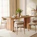 Wooden Dining Table Set for 6, 63-Inch Rectangle Kitchen Table, Modern Dinner Table for Home Dining Room, Kitchen Room, Brown