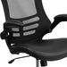 Kelista Mid-Back Swivel Office Chair with Adjustable Seat Height, Ergonomic Mesh Desk Chair with Leathersoft Seat, Black