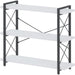 Bookshelf, 3-Tier Industrial Bookcase, Open Book Shelf, Freestanding Horizontal Bookshelves with Metal Frame