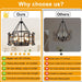 Twenty Inch Chandelier Black Walnut FarmhouseStyle Classic