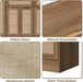 70.1"W Rattan Sideboard Buffet Cabinet, Large Storage Cabinets