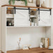 Farmhouse 68" H L Shaped Desk with Hutch,Office Table with 3 Drawers and Sliding Doors, Executive Desk with File Drawers,Workstation for Home Office & Study, Unique White.
