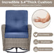 Swivel Patio Chairs Wicker Set - Outdoor Swivel Rocker Chair with Side Table, 3 Piece Patio Glider Chairs Furniture Set with Water-Resistant Cushions for Porch Deck Sunroom
