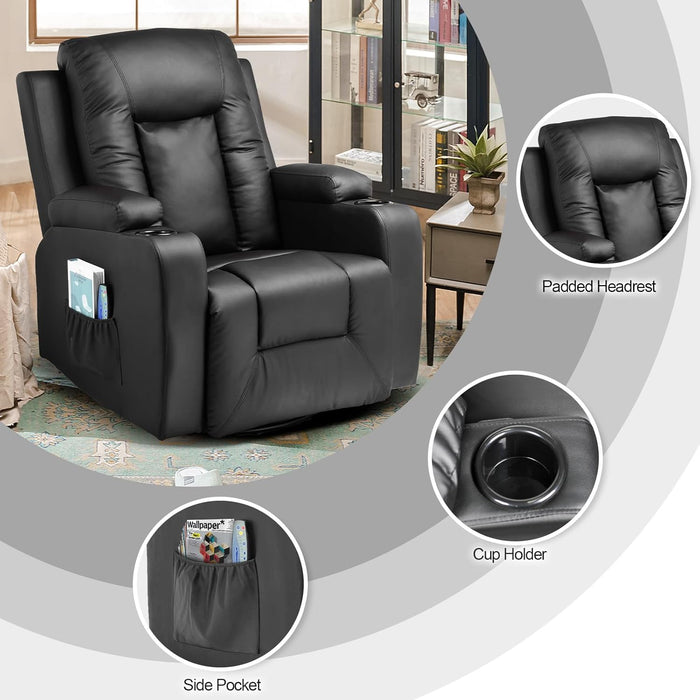 Rocking Recliner Chair with Massage & Heat