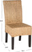 Home Collection Luz Natural Wicker Dining Chair (Set of 2), 18"