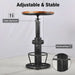 Industrial Bar Table 38.6"-48.4" Height Adjustable Swivel round Wood Tabletop 23.7" Dia, Kitchen Dining Office Coffee Bistro Pub Table
