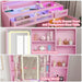 Vanity Desk with Mirror and Lights, Makeup Vanity with Transparent Top & RGB Drawers, Girls Vanity Table with Lighted Mirror for Bedroom Featuring 3 Modes & Outlet, Pink