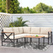 6 Pieces Patio Furniture Sets, Metal Outdoor Sectional Furniture L Shape Patio Conversation Sets with Fauxwood Coffee Table & 6.5" Olefin Cushions for Backyard, Garden, Poolside