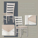 Skempton Cottage Dining 7 Piece Set – Rectangular Table & 6 Upholstered Chairs | Coastal Chic Meets Farmhouse, Whitewash