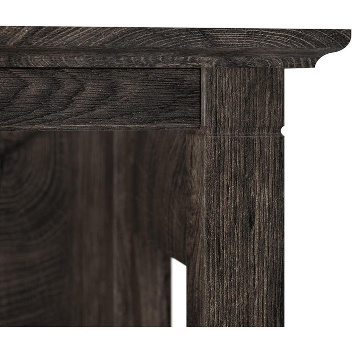 Bush Furniture Tall 5 Shelf Bookcase for Living Room or Home Office, Large Bookshelf, Modern Farmhouse Style, Key West Collection, Dark Gray Hickory