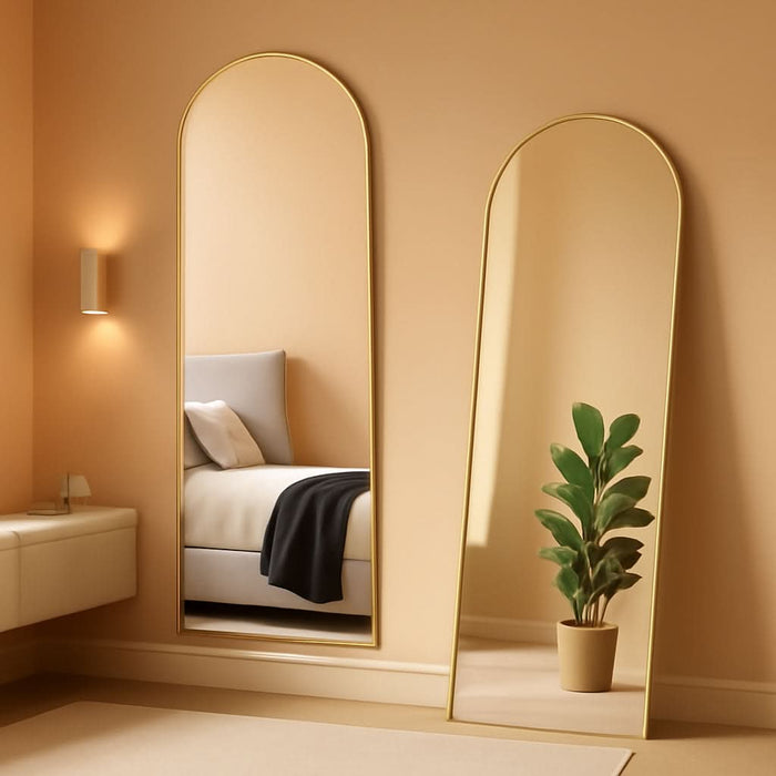 Arched Fulllength Mirror With Shatterproof Aluminum Frame