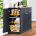 Kitchen Buffet Cabinet, Coffee Bar Cabinet, Black