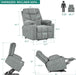 Grey Power Recliner with Massage & Heat