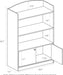LOVA Book Shelf, Bookshelf with Storage Cabinet, Bookcase with Door, 11.8 X 23.6 X 37.3, for Living Reoom, Bedroom, Home Office, Pink