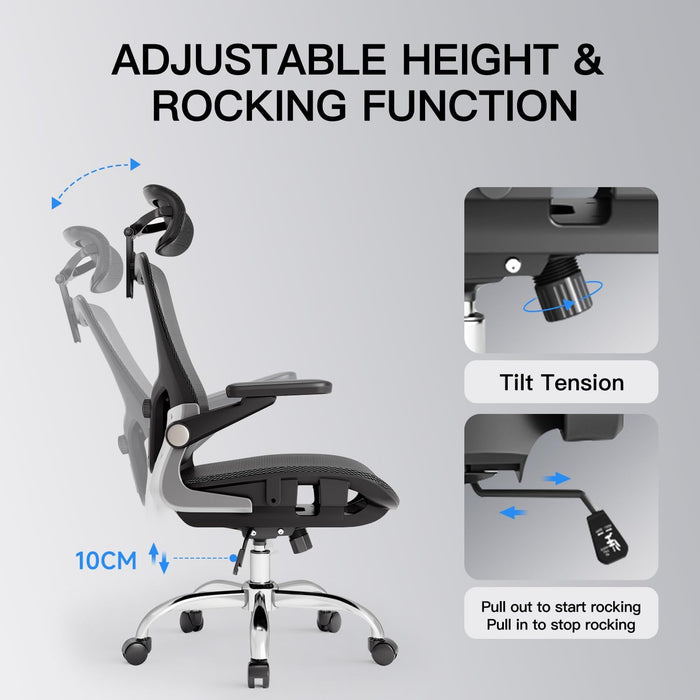 Ergonomic Office Chair, Adjustable Lumbar Support
