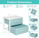 Stackable Storage Drawers Closet Organizers and Storage Fabric Blue 2 Drawer Dresser for Bedroom 2 Packs Modern