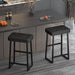 Bar Stool, Counter Height Bar Stools,Modern Kitchen Island Chairs, Synthetic Leather with Stitching, 26 Inches High, for Kitchen/Family Restaurant/Dining Room/Farmhouse, Black - ShipItFurniture