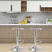 Bar Stools Set of 2, Adjustable Metal Bar Stools Swivel Counter Height Stool Backless Barstools for Kitchen Island Pub, Chrome - ShipItFurniture
