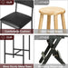 Bar Stools Set of 4, Kitchen Bar Stools with Footrest, 25.5 Inches Upholstered Barstools with Back, 4 Counter Height Bar Chairs for Counter Bar, Island, Easy Assembly, Rustic Black - ShipItFurniture