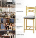 Bar Stools Set of 4, Upholstered Bar Chairs with Back, Thick Cushion, Counter Height Barstools for Kitchen Island Apartment Counter Bar (4) - ShipItFurniture
